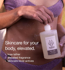 Hume Supernatural Rich gel-lather texture, premium cleansing experience in the shower.