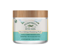 Humphreys Nourishing Witch Hazel Cleansing Pad pack visual, gentle on-the-go daily cleanse.