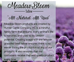 Meadow Bloom tallow bar soap hecho a mano en la granja familiar