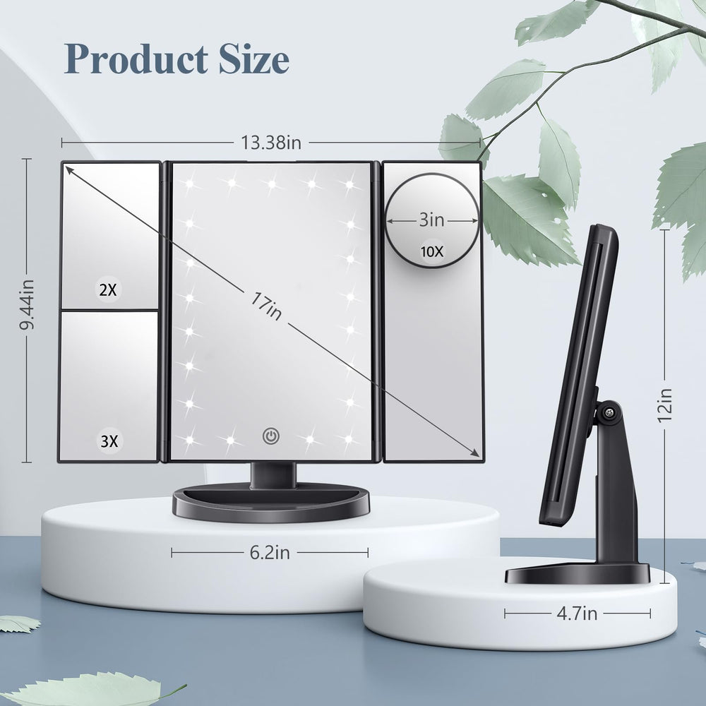 HUONUL makeup mirror compact base on a dorm desk
