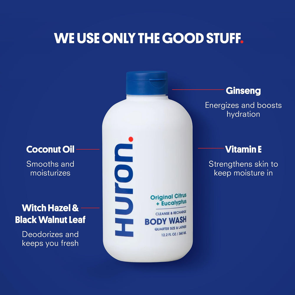 Huron Sandalwood & Black Pepper bottle with masculine scent