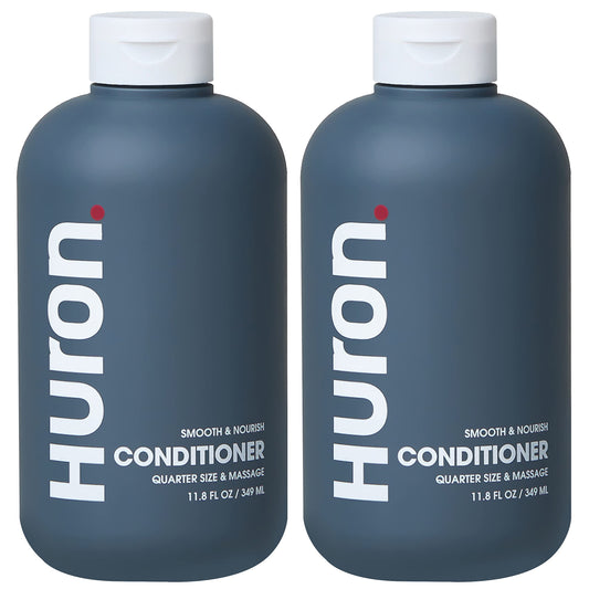 Huron Men's Conditioner bottle front showing lightweight hydration for frizz control