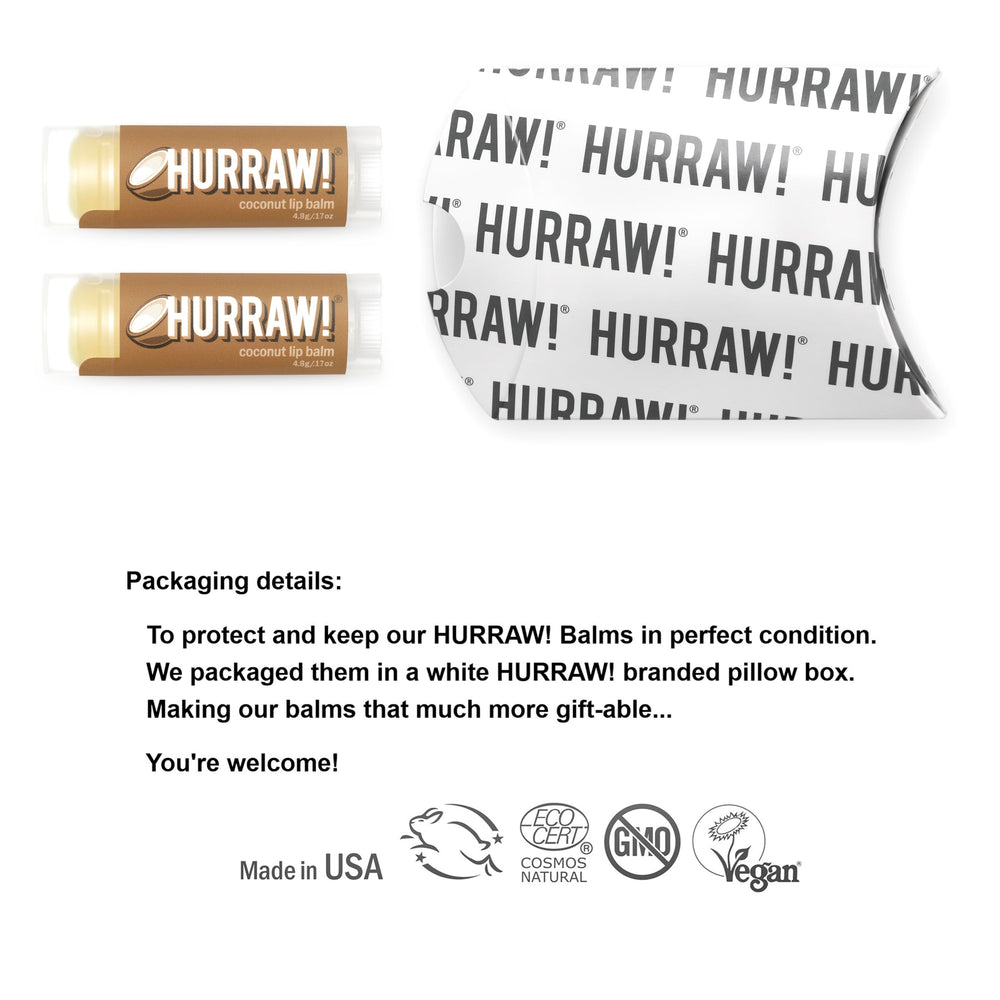 Close-up of Hurraw! balm texture and coconut aroma.