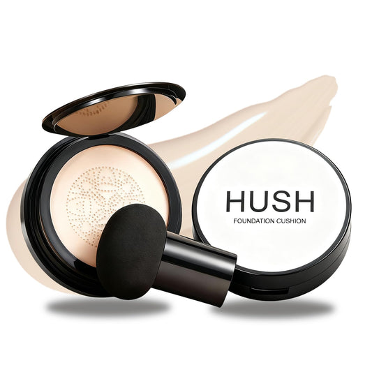 Hush Makeup Ivory fair shade application shows even skin tone on mature complexions