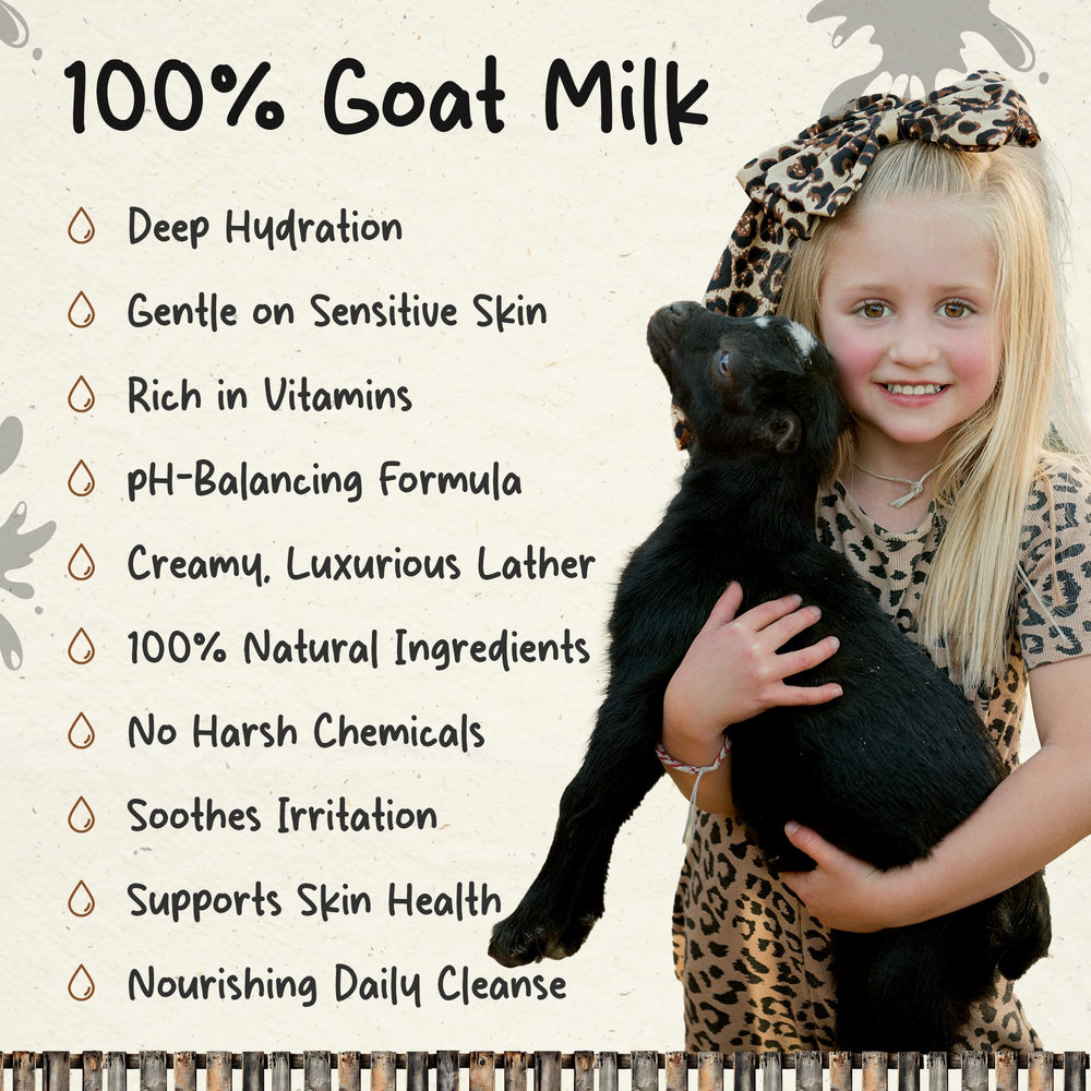 HushHush Farm Lavender Mint goat milk soap bar contains kaolin clay for gentle cleanse.