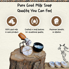 HushHush Farm plastic-free packaging visual emphasizing sustainable, eco-friendly grooming soap.