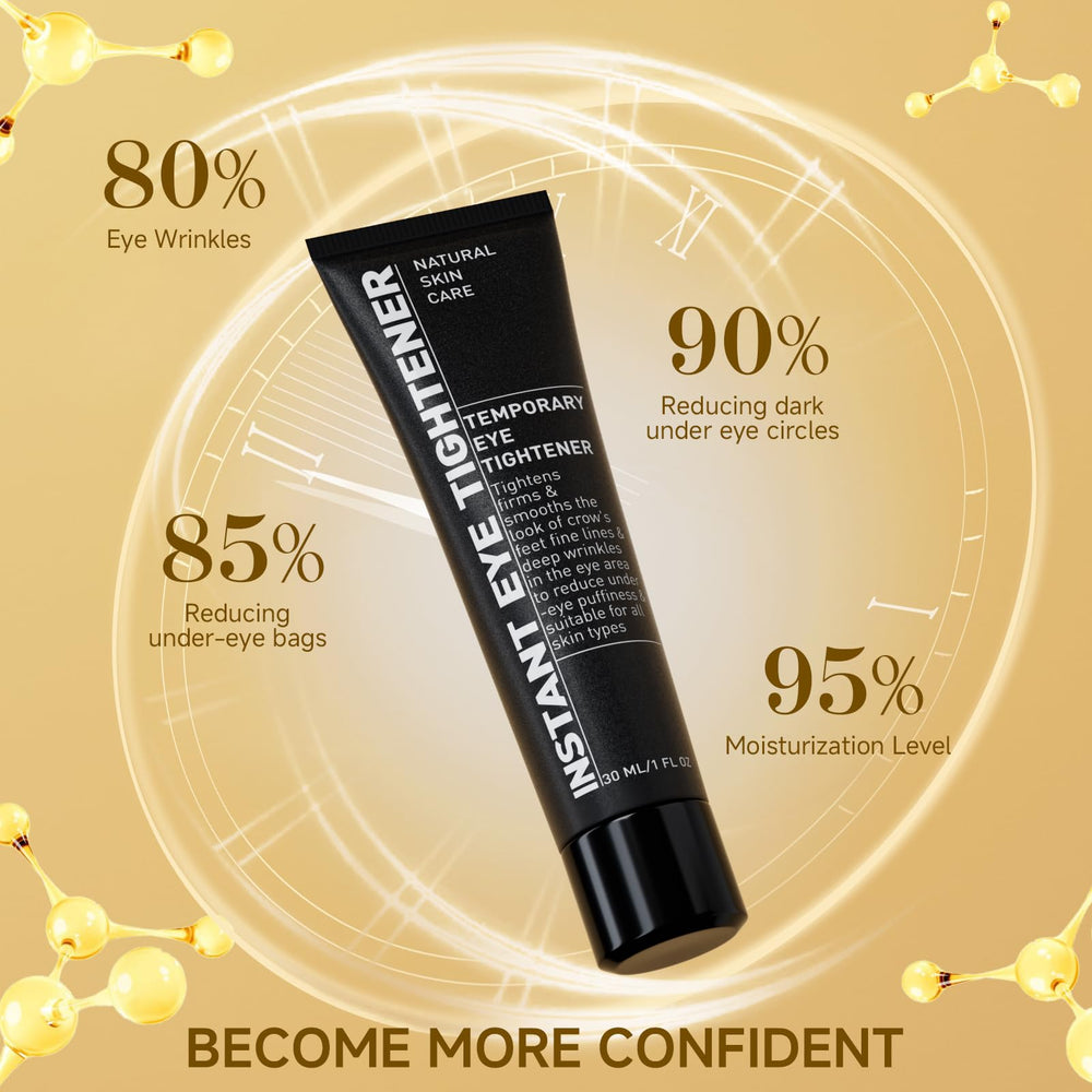 HUSPUR Instant Eye Tightener packaging box conveys premium skincare for daily use.