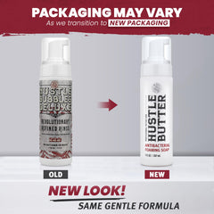 Product packaging front of Hustle Bubbles deluxe box.