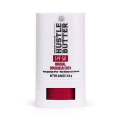 Hustle Butter Deluxe tattoo sunscreen stick packaging, compact for on the go sun care