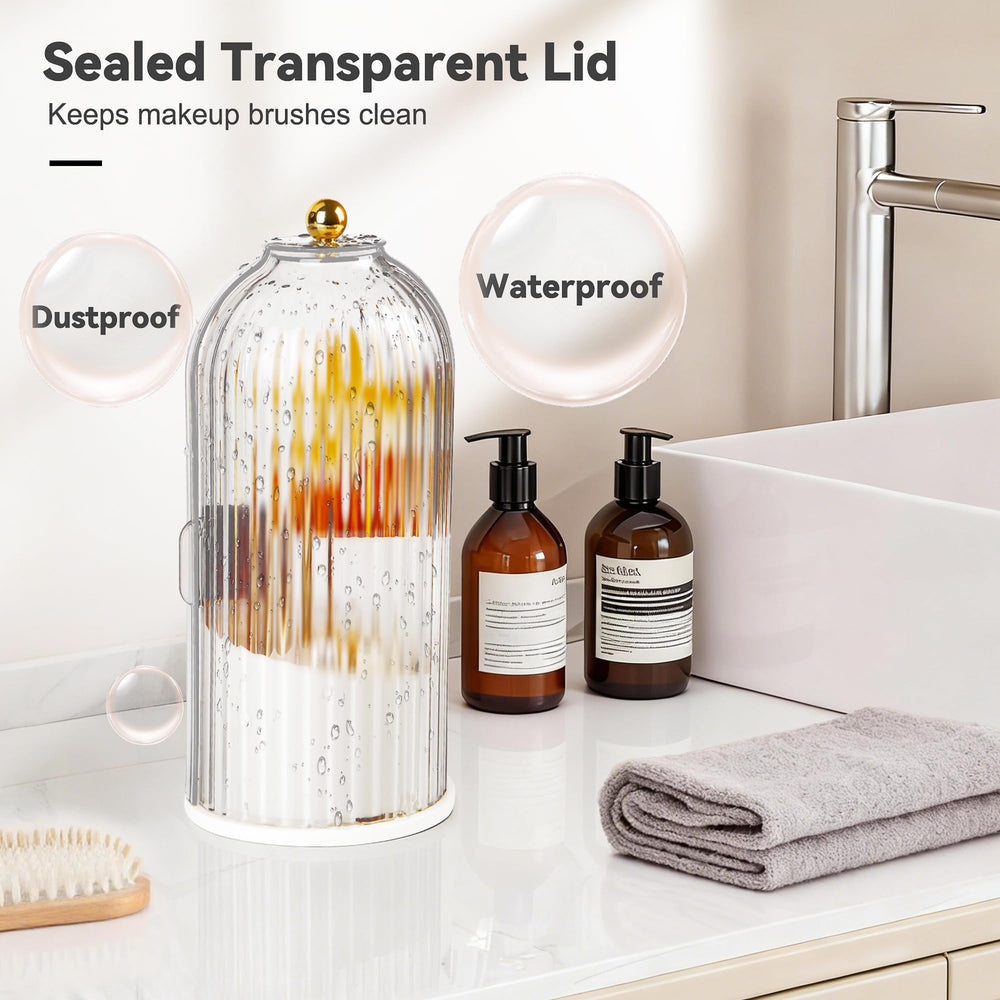 Hvygss transparent shell helps locate items quickly on your vanity