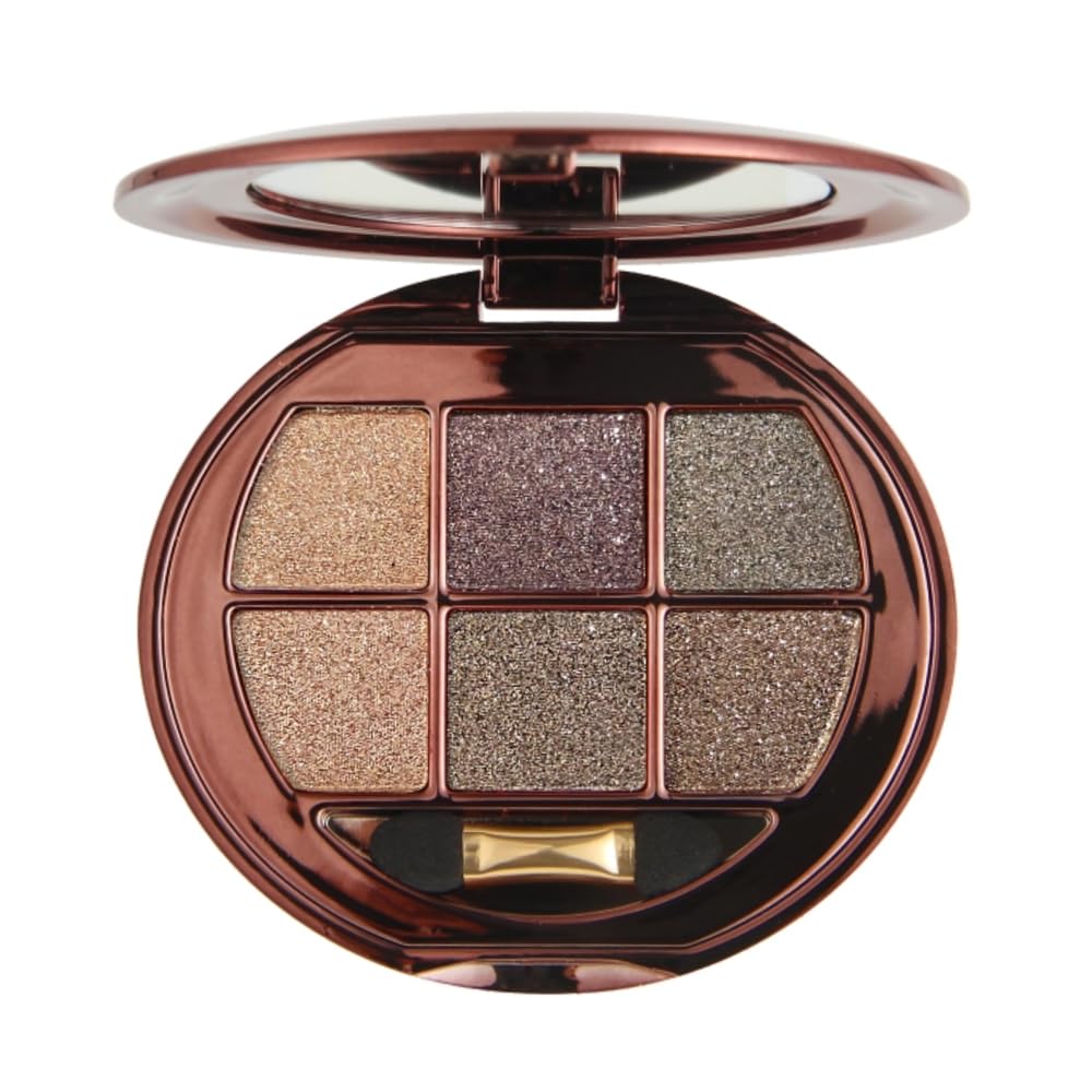 Hxssll 6-Color Shimmer Palette front view showing bold metallic glow