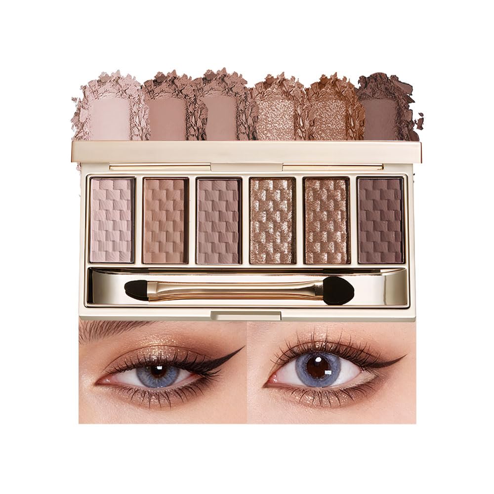 Hxssll Neutral Nude Brown palette with built-in mirror for on-the-go touch-ups.