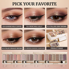 Hxssll Neutral Nude Brown palette dual-ended brush included for quick shading.