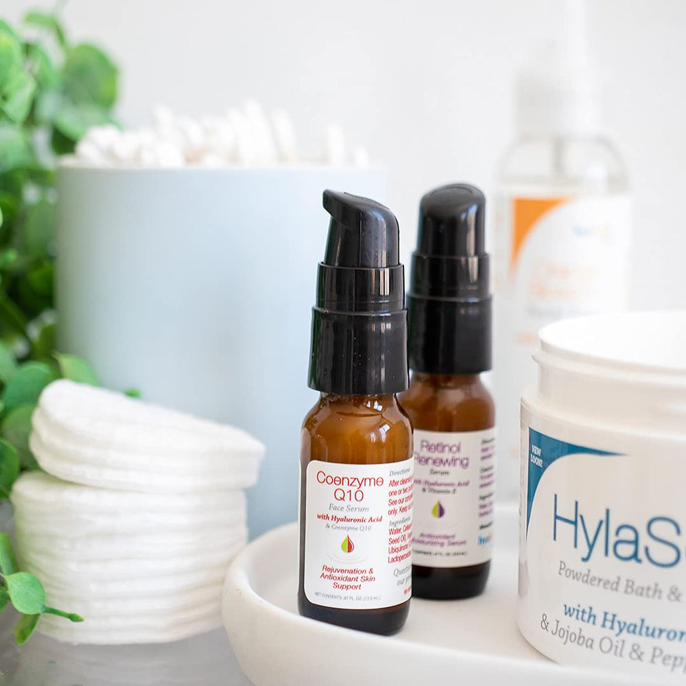 Hyalogic Episilk serum travel-size packaging ready for on-the-go skincare.
