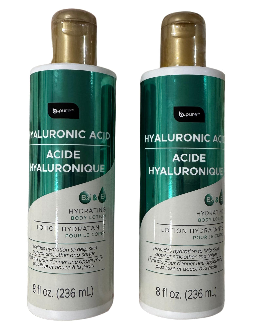 Hyaluronic Acid Hydrating Body Lotion 8oz bottle delivering deep moisture for dry skin