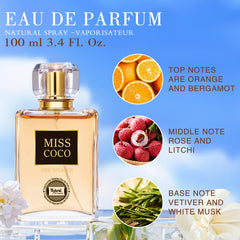Hybrid & Company Miss Coco spray mist demonstrates easy application and lasting scent