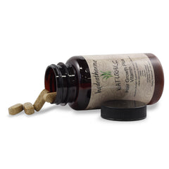 Hydratherma Naturals Hair Growth Plus bottle label with key product details.