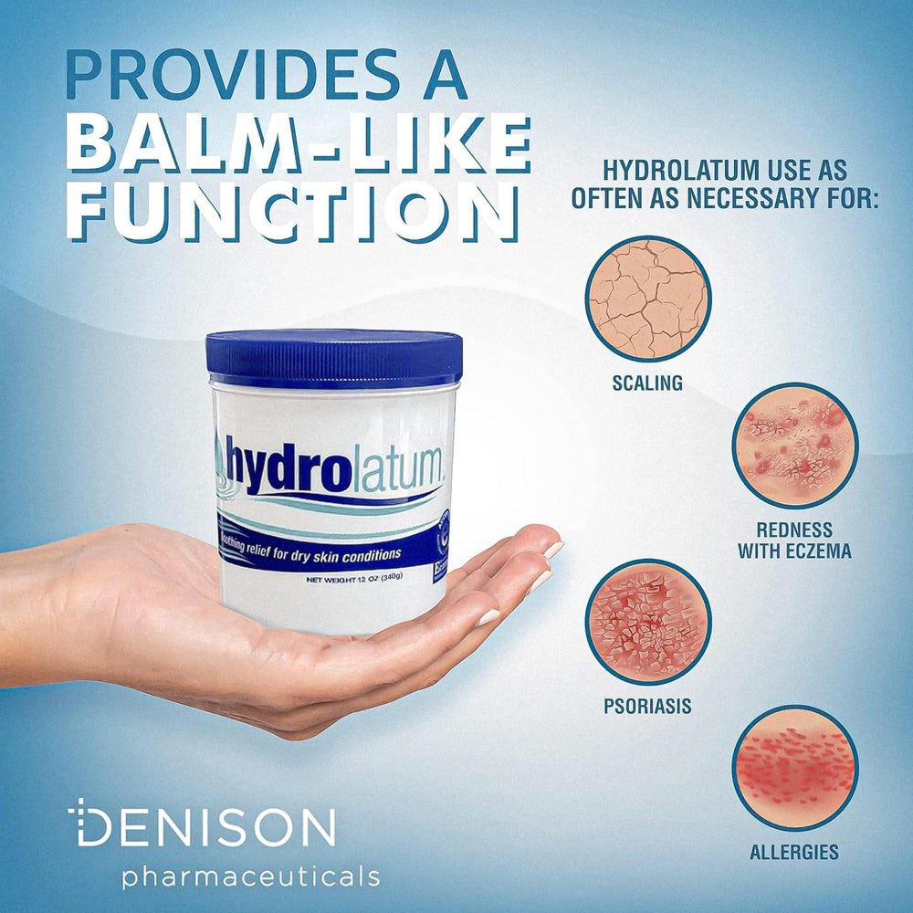 Open Hydrolatum tub demonstrates easy access to moisturizer for face and body.