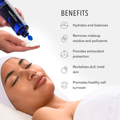HydroPeptide Balance Toner liquid texture close-up highlights a smooth finish