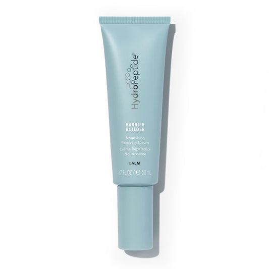 HydroPeptide Barrier Builder jar closeup showing rich cream for soothing hydration