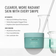 Close-up of HydroPeptide Clarifying Toner Pad texture for gentle exfoliation.