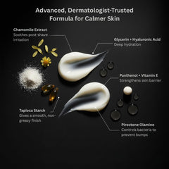 User applying HygieneLab After Shave to face after shaving for instant relief