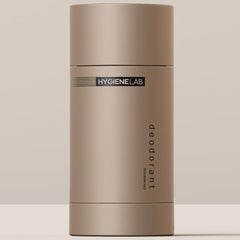 HygieneLab Men's Deodorant bottle with sandalwood scent and aluminum-free protection