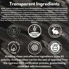 HygieneLab Mens Shampoo California-made stamp on label.