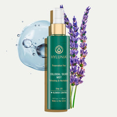 Hylunia Colloidal Silver Mist Toner on the body for all-over hydration