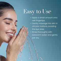 Hylunia Soft-balanced skin after wash highlights refreshed complexion.