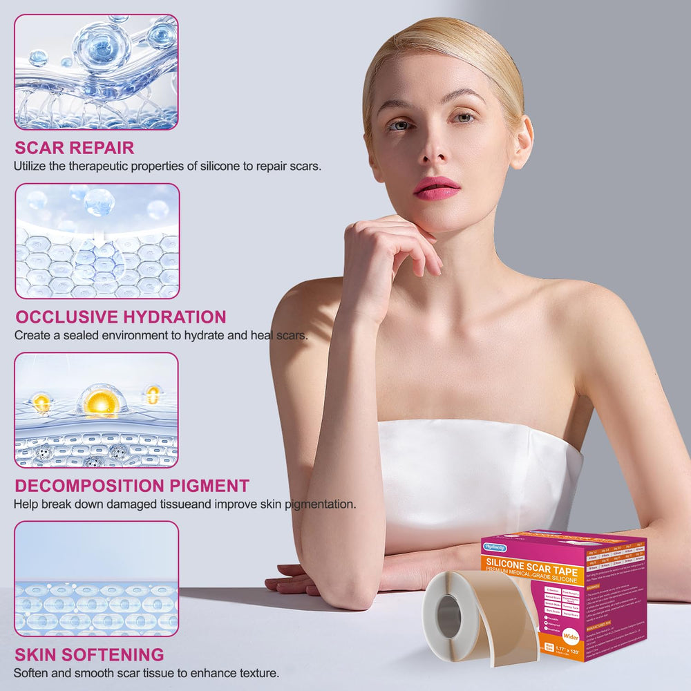 Hysimedy scar tape helps maintain skin hydration on healing skin