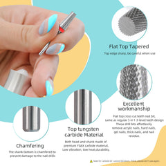 HYTOOS flat top edge design helps reach nail edges safely