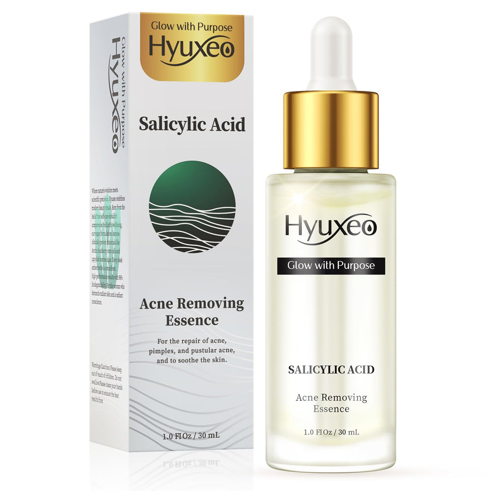 Hyuxeo Salicylic Acid Serum bottle for clearer pores and refreshed skin.