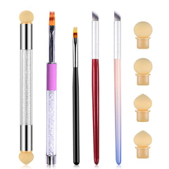 HYWWPFLAY ombre nail brush set creates smooth gradient on natural nails.