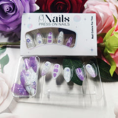 HZJXRT silver bow-tie art on nails adds chic detail.