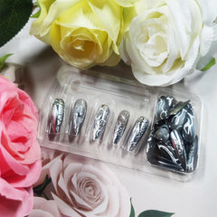 HZJXRT almond medium nails provide natural, comfortable wear.