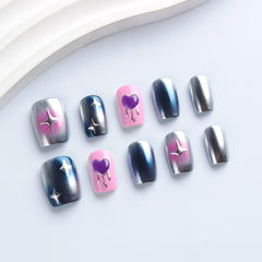 HZJXRT short square nails set for daily wear and versatility