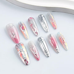 HZJXRT nails featuring stars and moon design add subtle sparkle to any outfit.