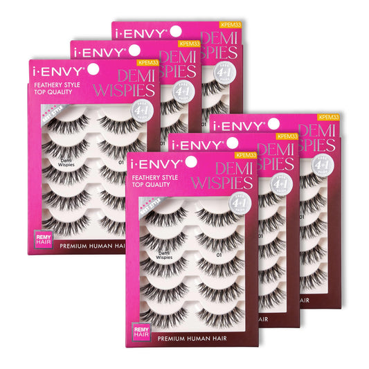 i•ENVY Demi Wispies six-pack front view for natural lift