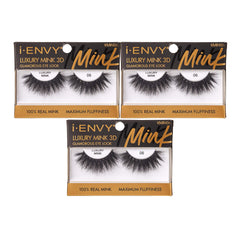 i-ENVY Luxury Mink Collection false eyelashes front view for glamorous look