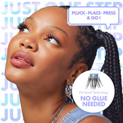 i-ENVY Press&Go lashes removal demonstrates gentle, damage-free removal.
