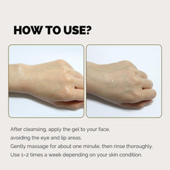 IASO Triple Action White Peeling Gel pore cleansing effect close-up