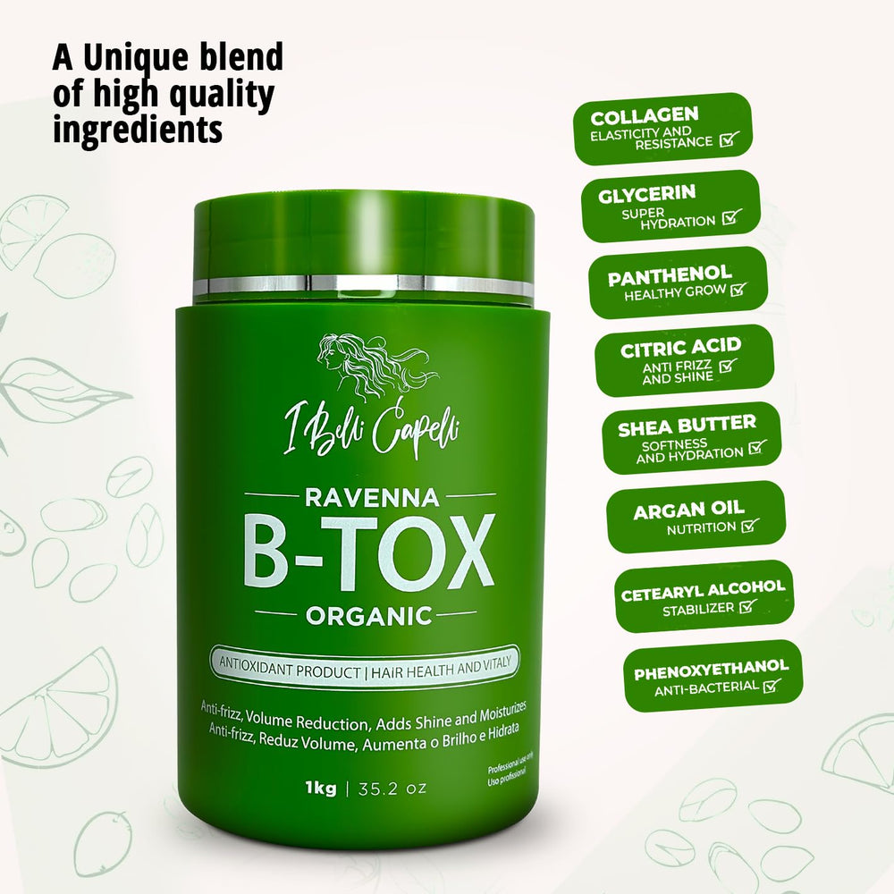 I Belli Capelli Organic formula label indicating formaldehyde-free formulation