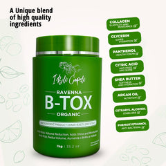 I Belli Capelli Organic formula label indicating formaldehyde-free formulation