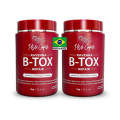 I Belli Capelli Ravenna Repair B-tox bottle shown, formaldehyde-free conditioning option