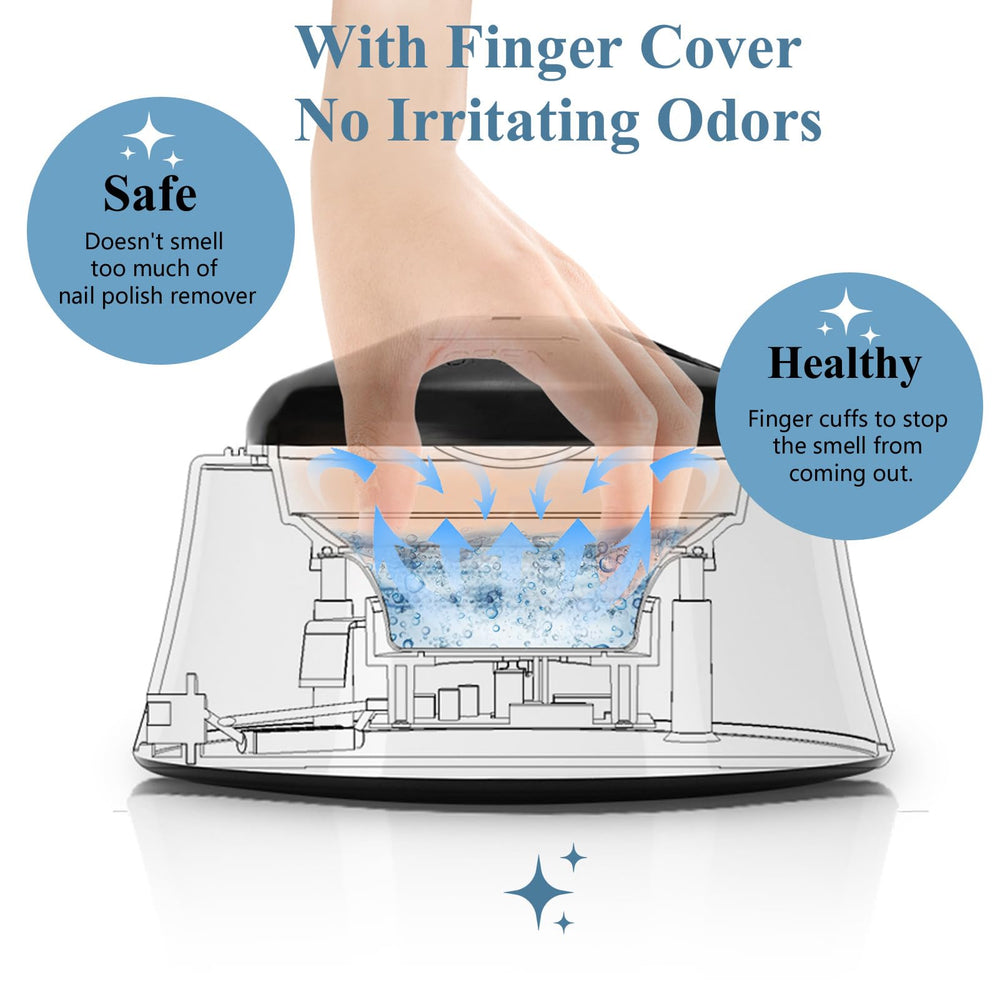 IBN G ISGR-01 blue electric nail soaking bowl showing steam indicator light in action
