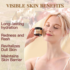 ICIKOL Beef Tallow Honey Balm applied on the face for daily hydration