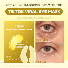 ICIKOL under-eye patches turmeric essence absorption demonstrates quick hydration.