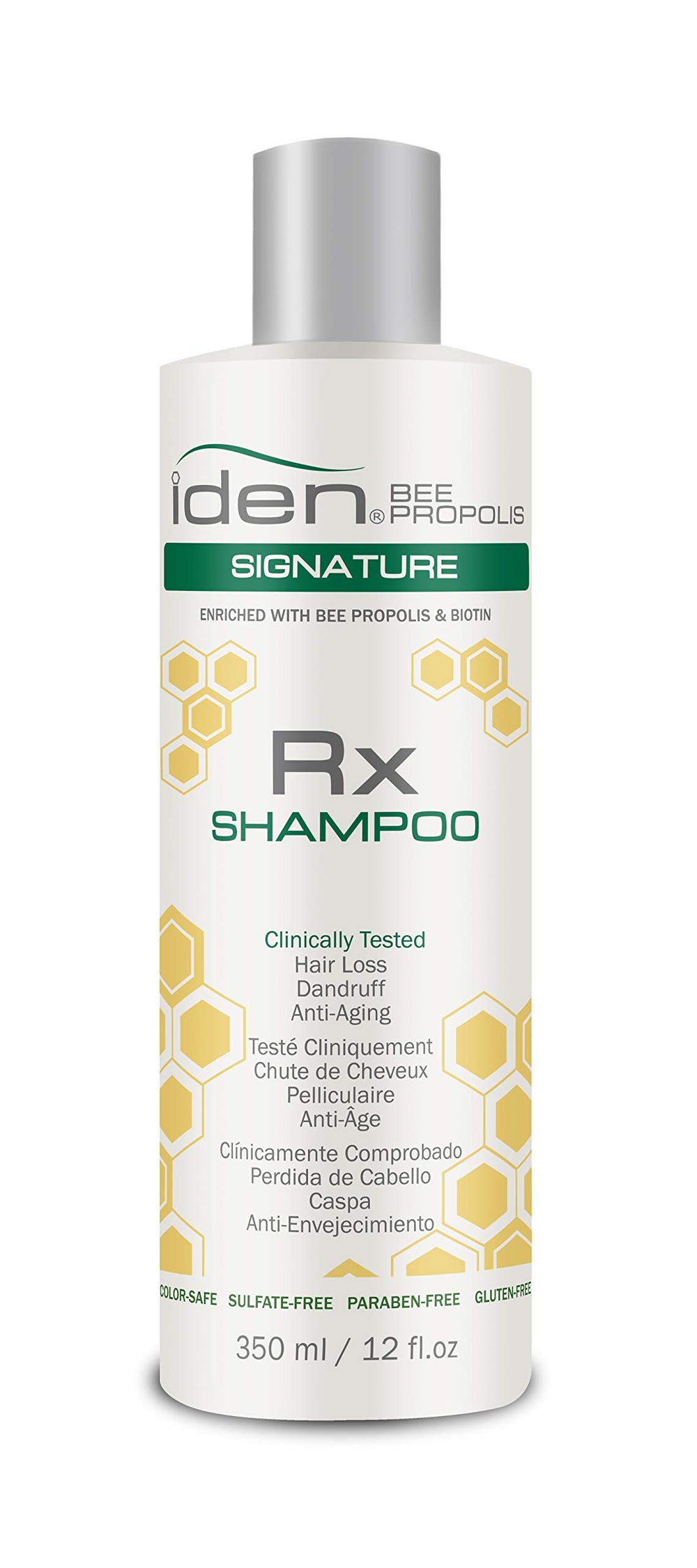 IDEN Bee Propolis Signature RX Shampoo bottle front highlighting scalp supporting formula