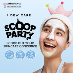 I DEW CARE Scoop Party Berry Groovy mask with exfoliating action for brighter skin